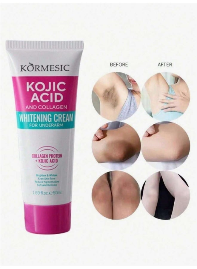 Kormesic كريم تفتيح المناطق الحساسة – تحت الإبط، البيكيني، الركبة – ترطيب وتوحيد لون - Image 4